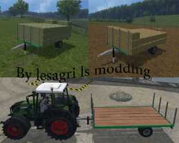TRAILERS FOR SMALL BALES V2 FOR FS 15