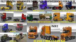 PACK 2 COMPATIBLE TRUCKS OF POWERFUL ENGINES PACK V5.0