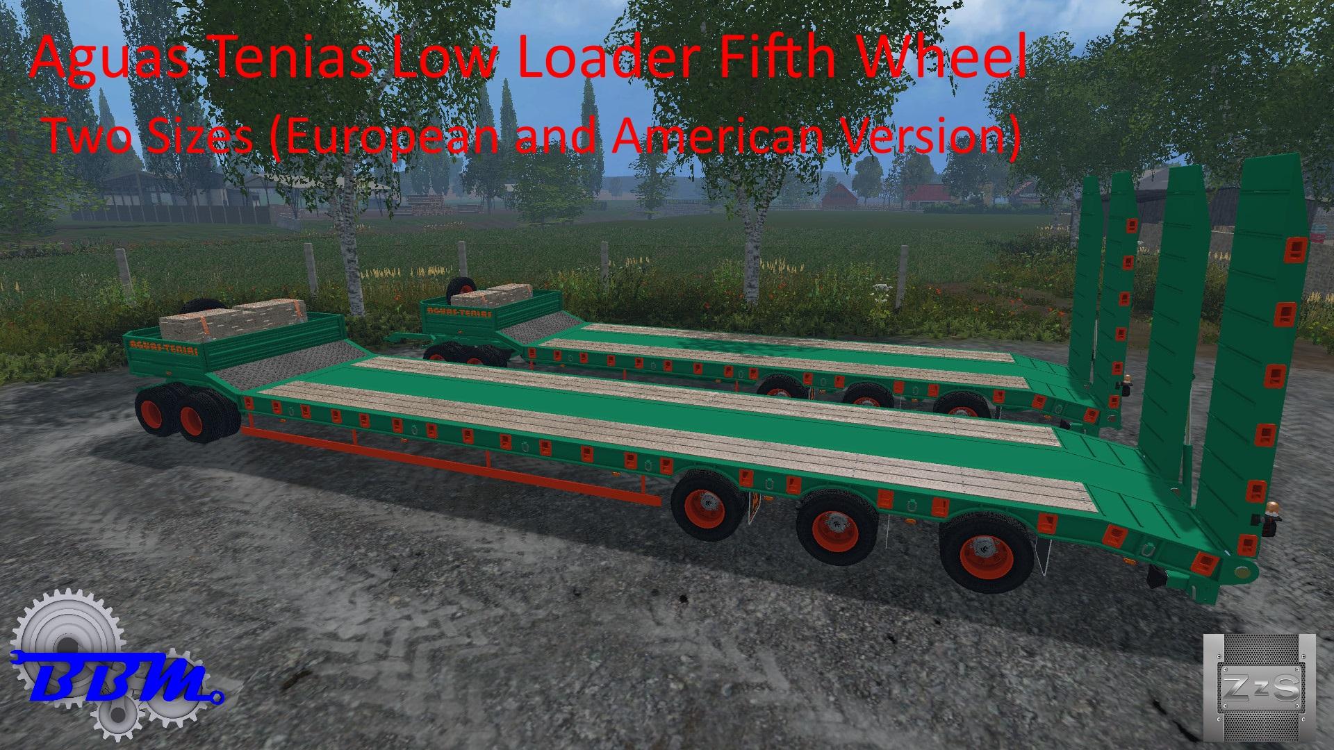 Aguas Tenias Low Loader Fifth Wheel V10 Farming Simulator 2015 Modsking 3406